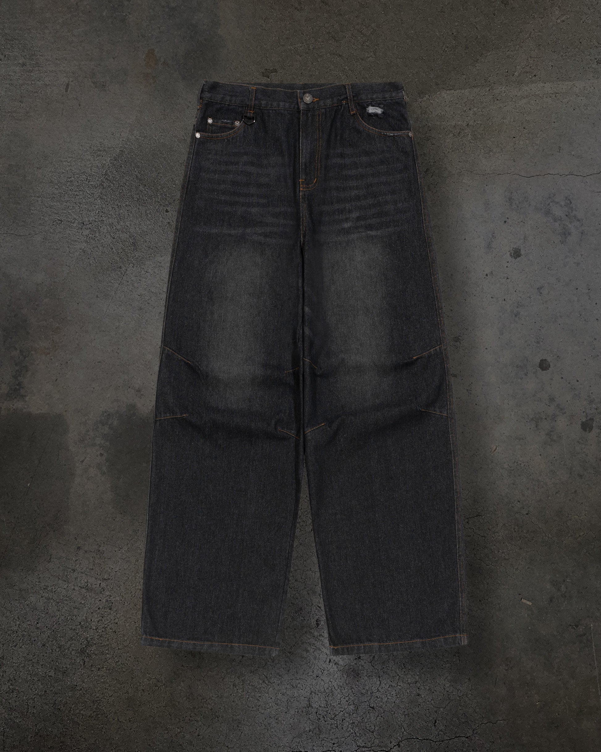 Black Baggy Denim Jeans for Men