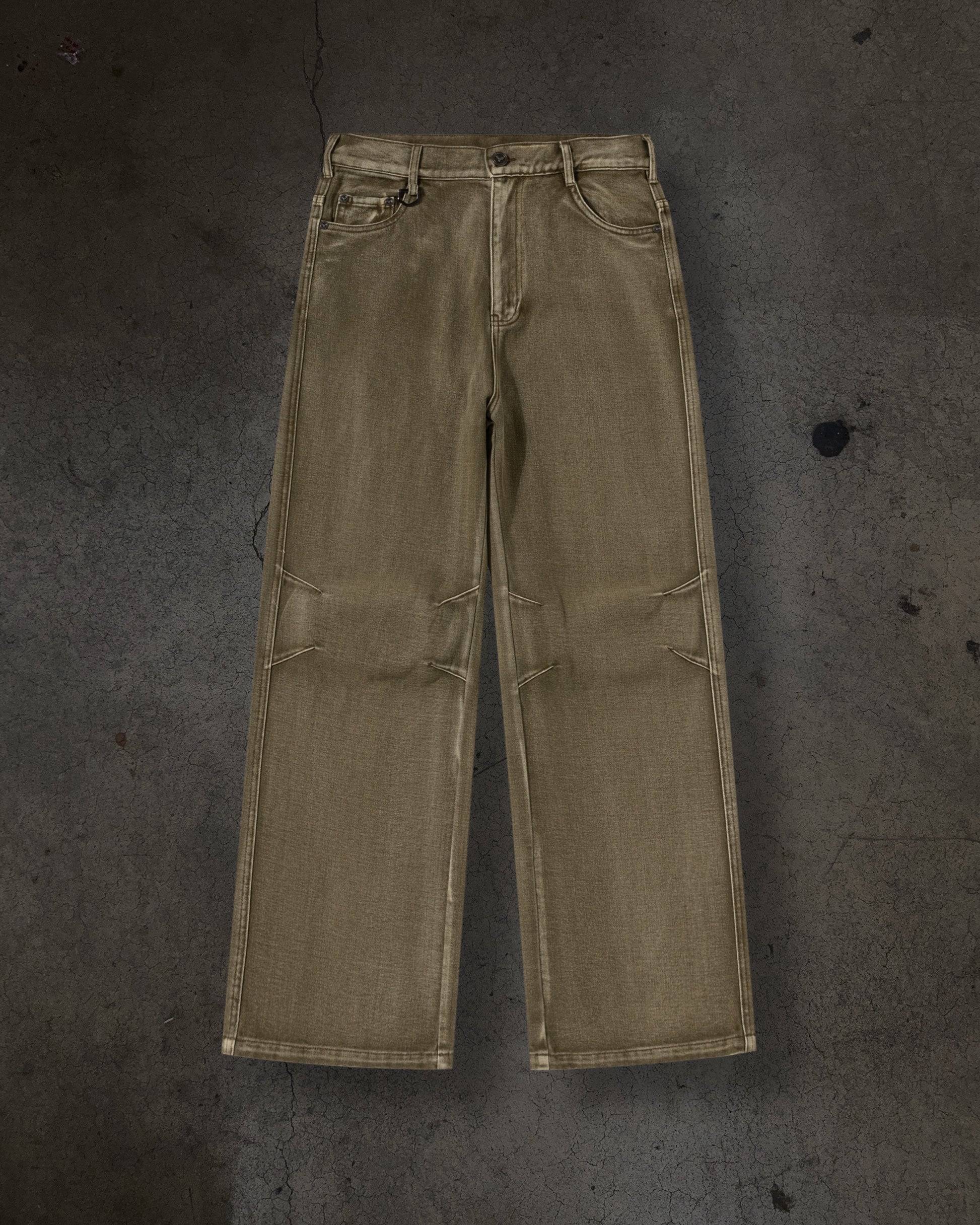 Mustard Wash Denim Jeans by Basic
