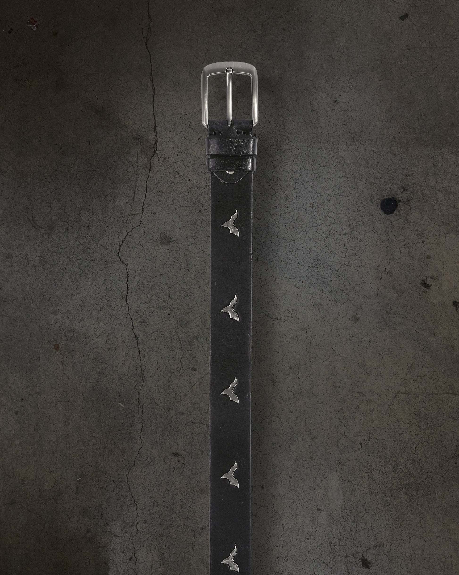Ditch Bat Noir Leather Belt for Men