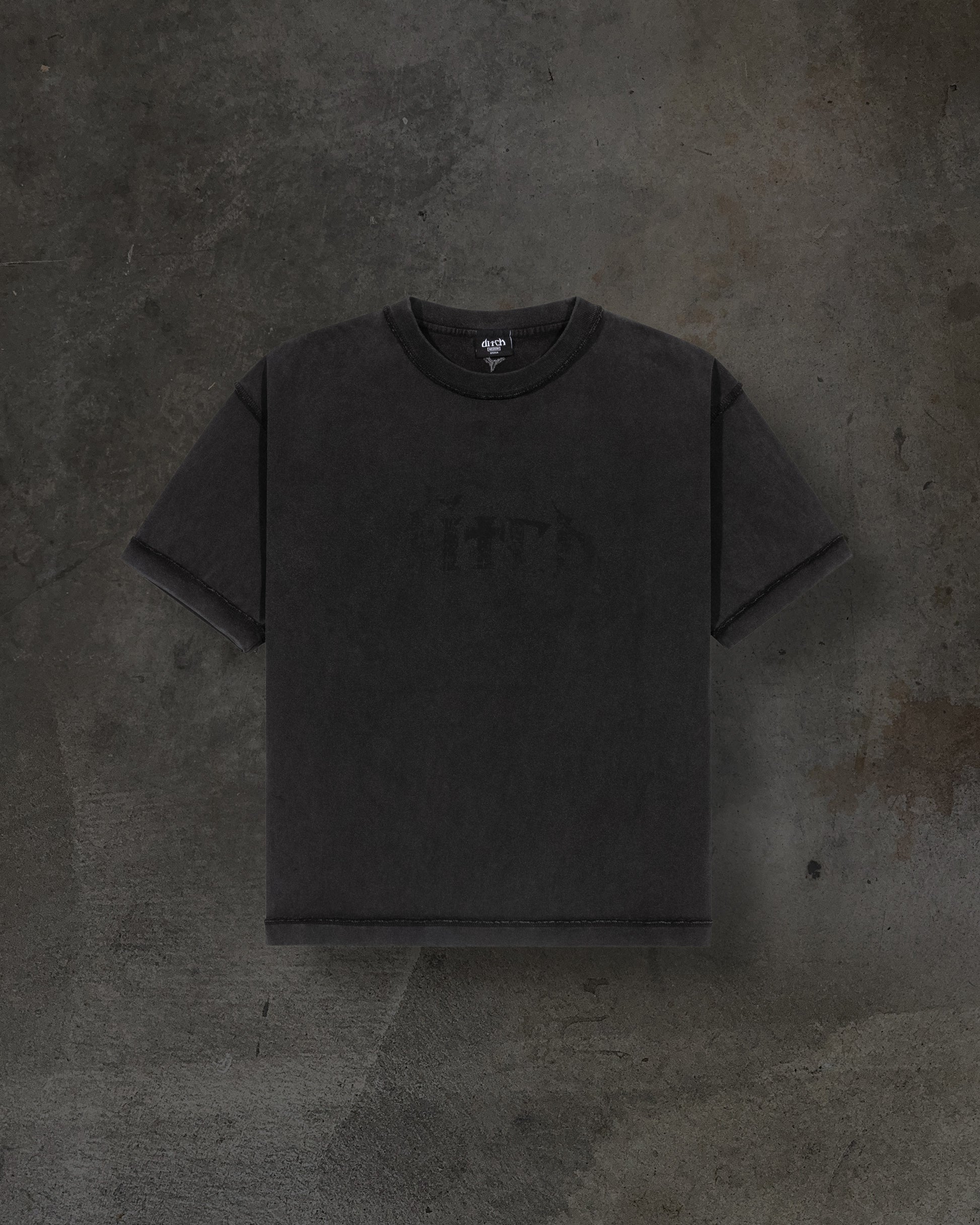 Monochrome Coal Logo Tee - Classic Branded Style