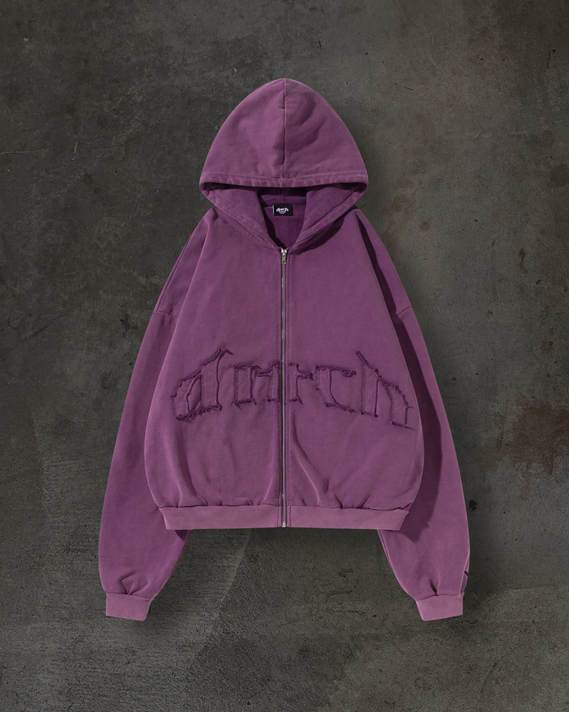 Purple Arch Logo Zip-Up Hoodie